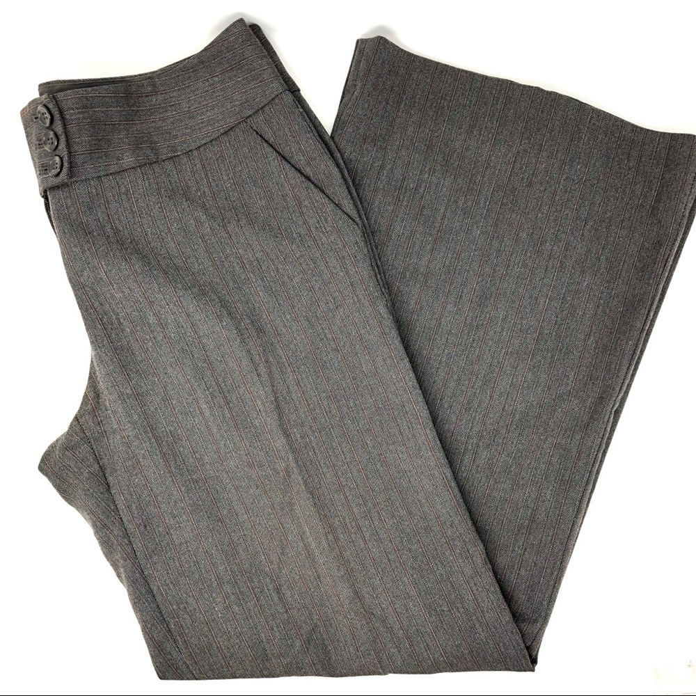 The Limited Cassidy Gray Herringbone Wide Leg Pant